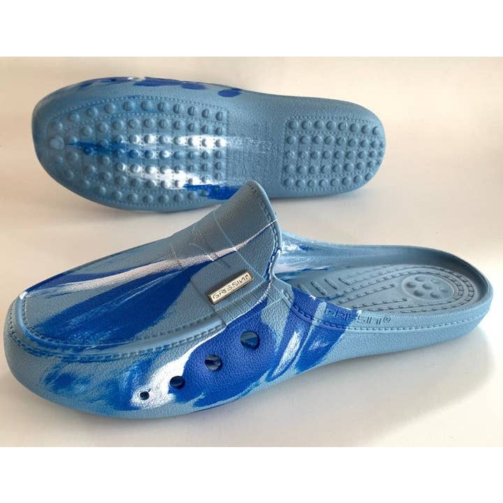 Grissini shoes - Wholesale Mules - Women's - CHANCE ® Tie Dye Blue Mule Loafer1