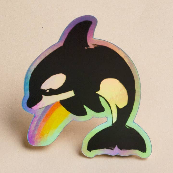 Tender Loving Empire - Wholesale Sticker - Rainbow Orca Sticker 0