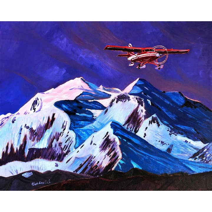 Talkeetna Retreat Print, Airplane in Alaska, Denali for wholesale by Real Art Is Better