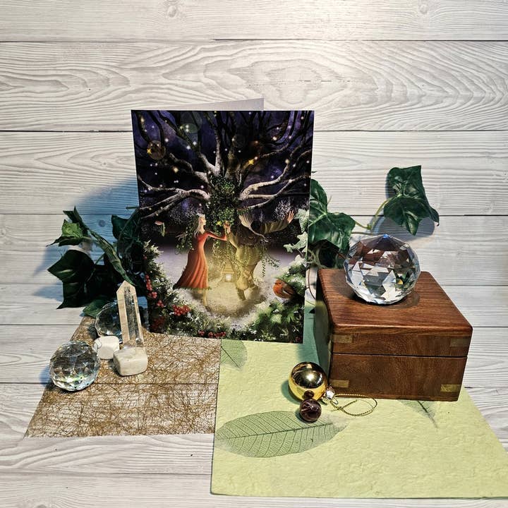 Sky Spirit Creations – wholesale Season’s Greetings card – A5 blank card 'Yule' single or multipack of 32