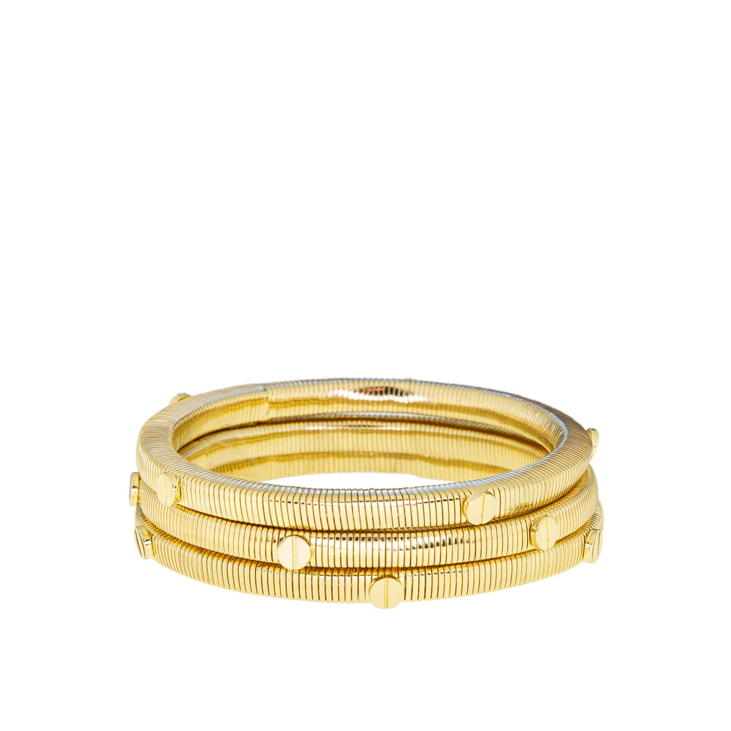 Marlyn Schiff - Wholesale Jewelry Set - nailhead cobra stretch bracelet set5