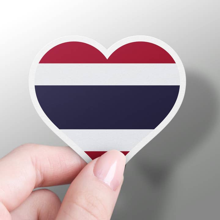 Thailand Heart Flag Sticker for wholesale by GraffMerch.com