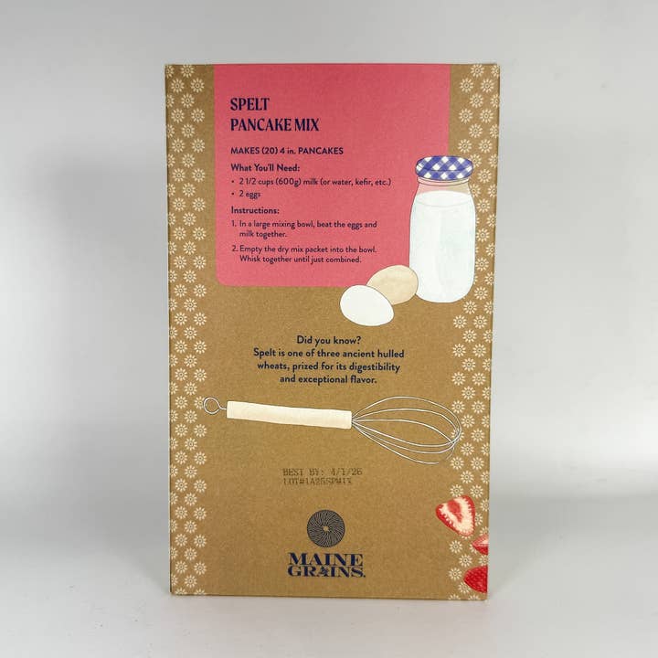 Maine Grains - Wholesale Pancake Mix - Spelt Pancake Mix - Case of 6