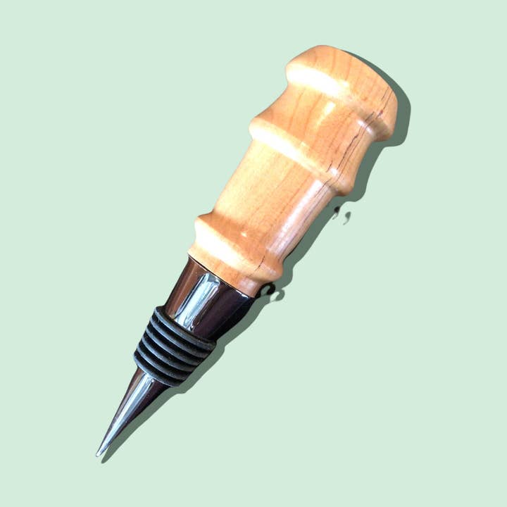 Handcrafted Cherry Wine Stopper #6 for wholesale by Serges Wood Turnings