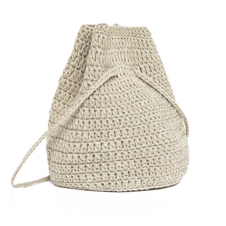 BOLSA DE GANCHILLO, CREMA para venta al por mayor de Knit Planet