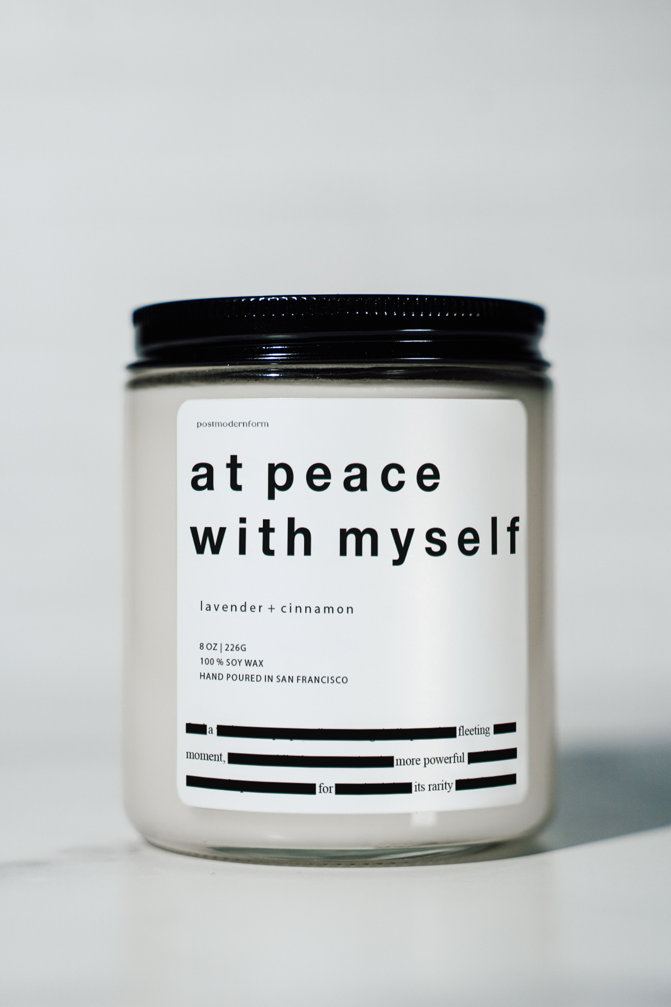 postmodernform - Wholesale Jar/Filled Candle - at peace with myself / lavender + cinnamon soy wax candle2