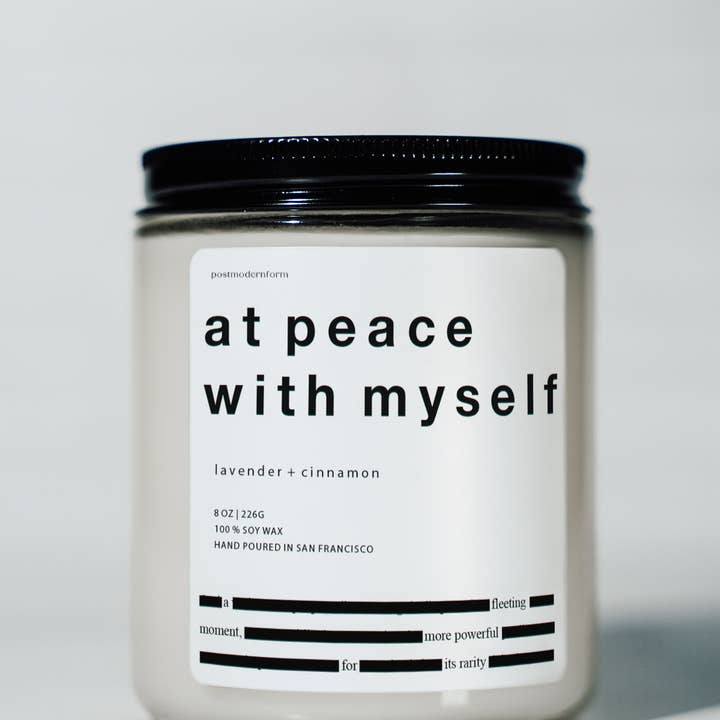 postmodernform - Vente Bougie en bocal - en paix avec moi-même/bougie à la cire de soja à la lavande et à la cannelle2