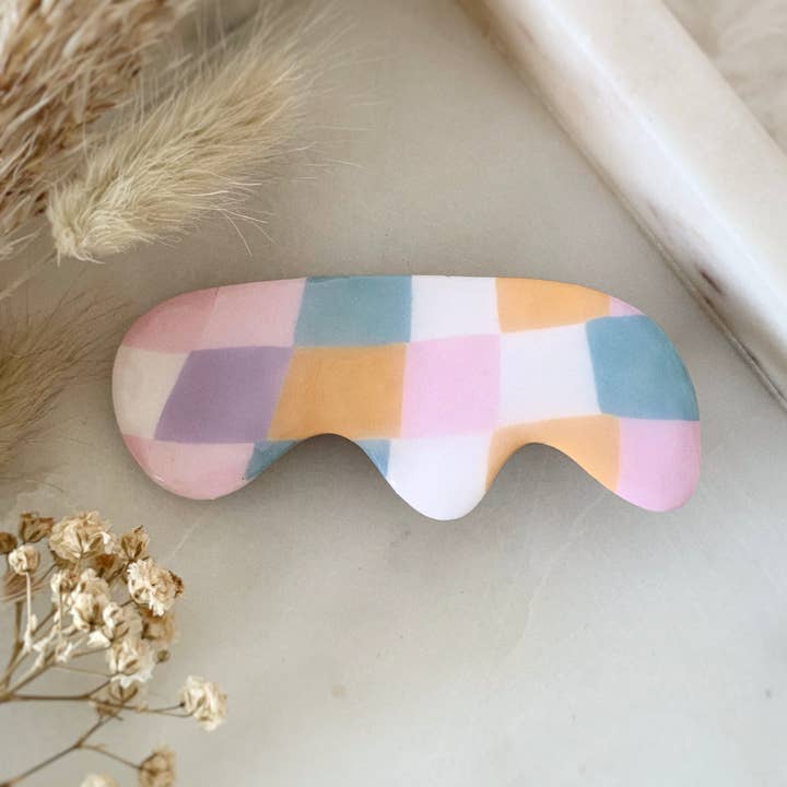 LIMITED EDITION Cloud Hairclip | Checker for wholesale by Silk + Scrunchie