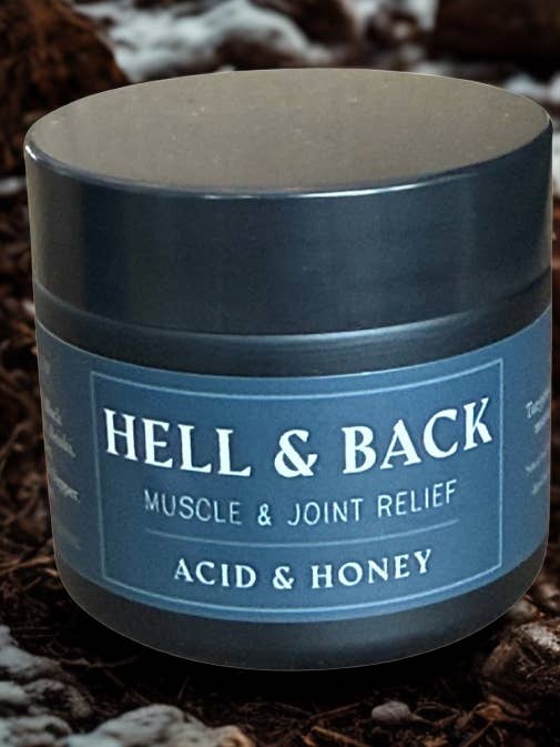 Hell & Back – Fire & Ice Tallow Recovery Balm for Muscle & Joint Relief with Menthol, Arnica, Turmeric & Emu Oil for wholesale by Acid and Honey
