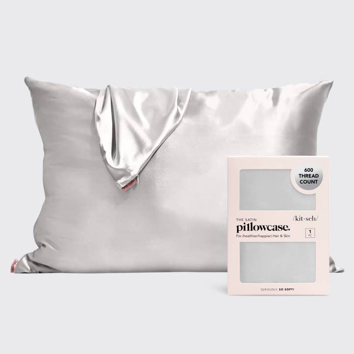 KITSCH - Wholesale Bedding Pillowcase/Sham - Satin Pillowcase - Silver