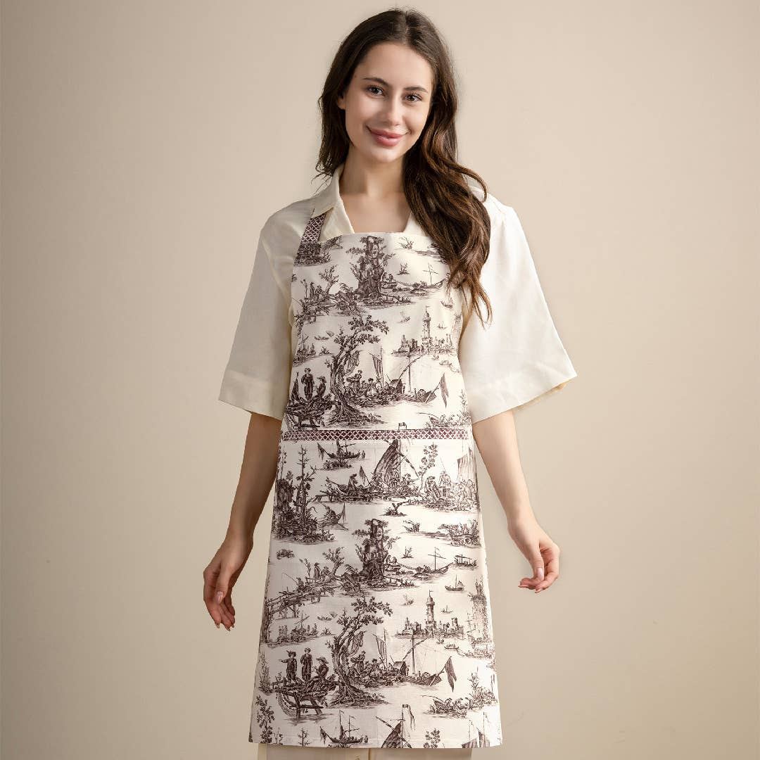 Maison d'Hermine - Design in Every Thread - Wholesale Apron - Apron 100% Cotton - Everyday Cooking - Calais - Charcoal0