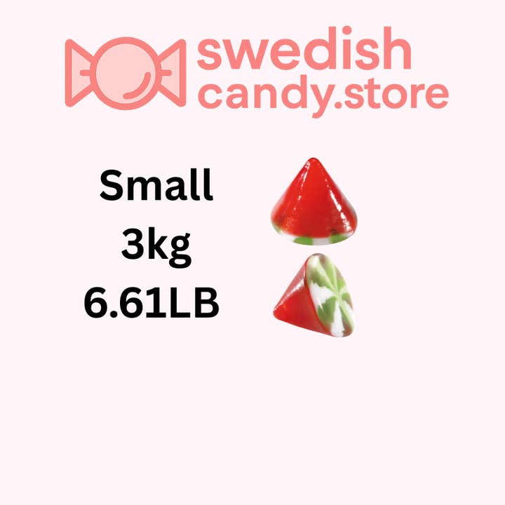 Twisted Cones Filled 3kg/6.61lb för wholesale av Swedish Candy.Store - Swedish Candy