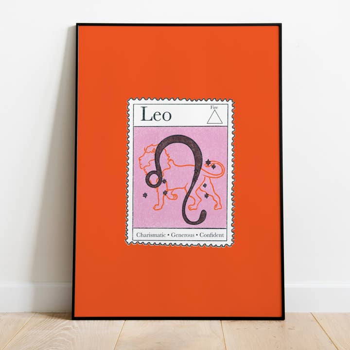 Leo Celestial Star Sign Print for wholesale by whatmabeldid