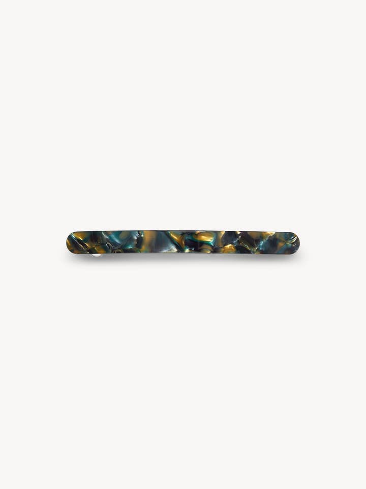 Slim Paris Barrette in Green Tortoise for wholesale by MACHETE