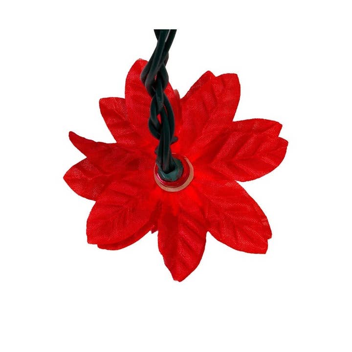 Kurt S. Adler, Inc. - Wholesale String Lights - 20/L RED POINSETTIA LIGHT SET4