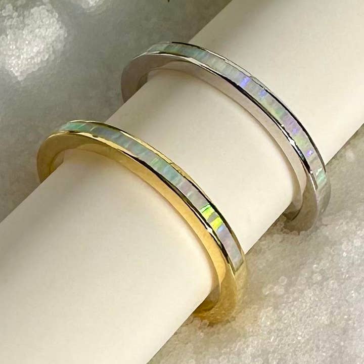 fire opal slice ring for wholesale by minor metal jewelry