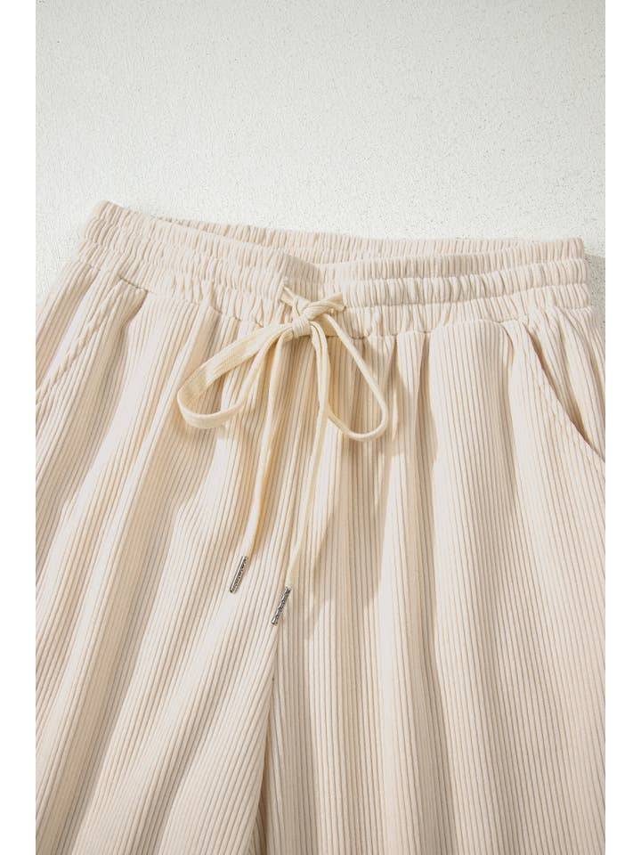 66DISCO - Wholesale Pants - Women's - 66 Drawstring Elastic Waist Casual Corduroy Pants (S-XL)20