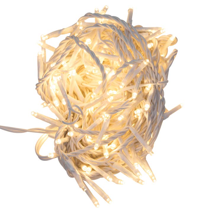 Warm White Vickerman 144Lt LED WmWht Cluster Set WW E-C 24'L for wholesale on Faire3