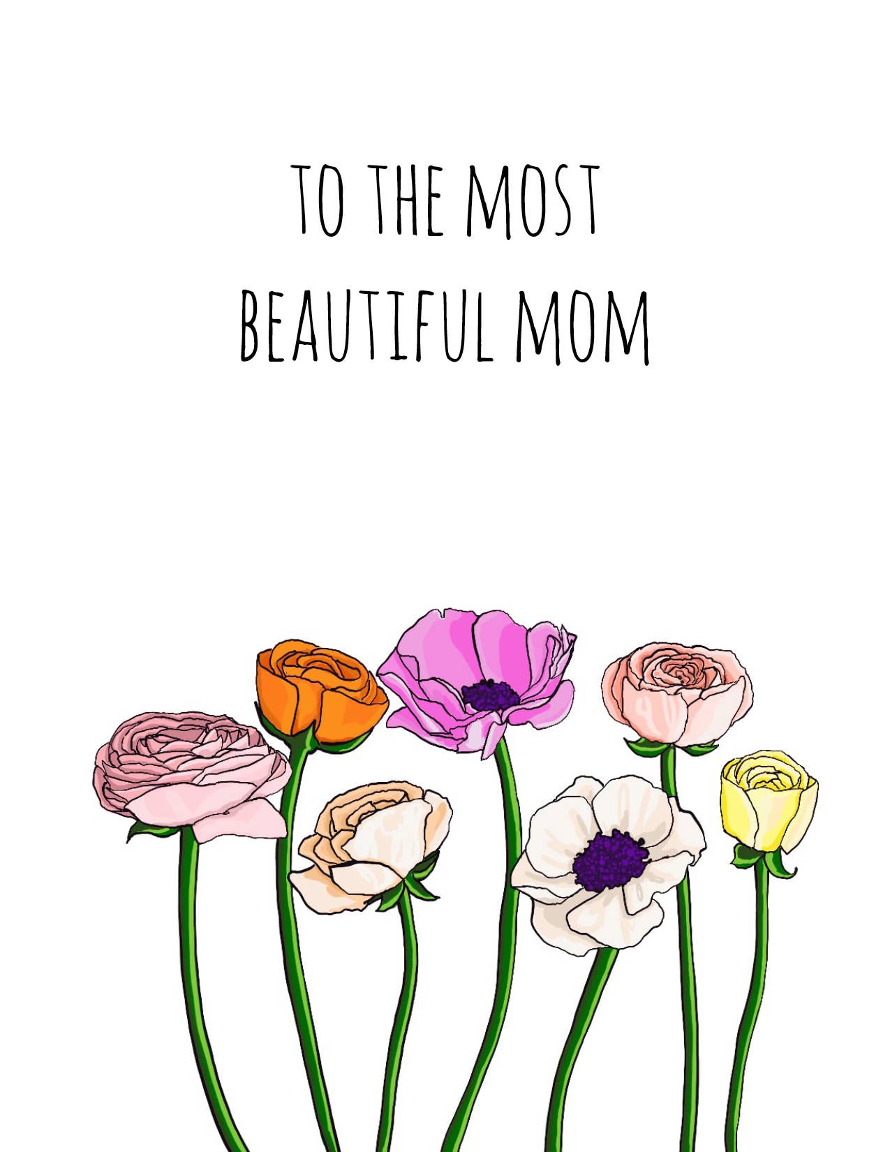 Noted By Copine - Wholesale Mother's Day Card - Beautiful Mom Flower1