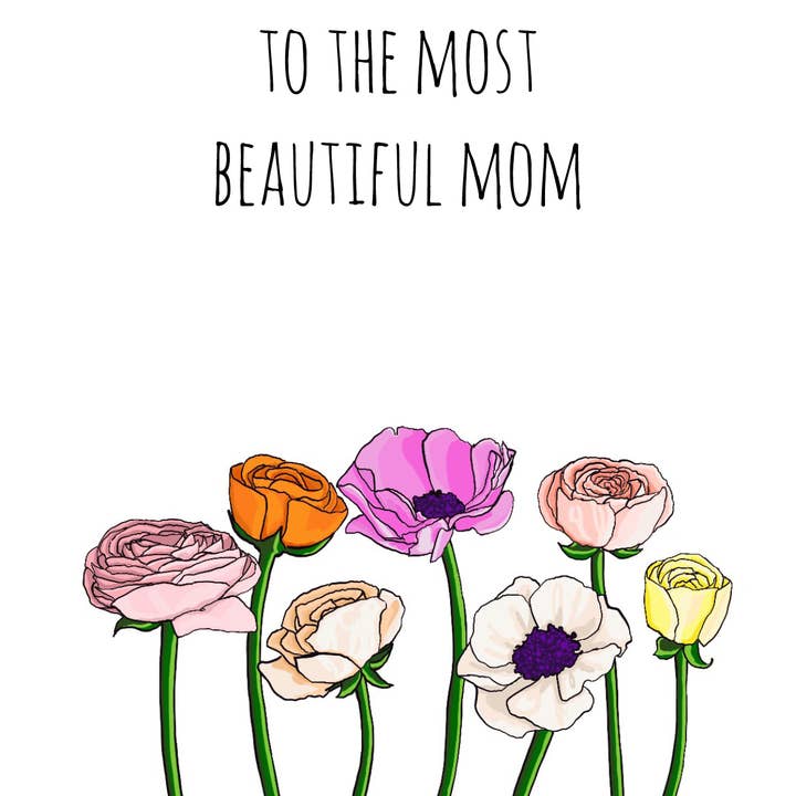 Noted By Copine - Wholesale Mother's Day Card - Beautiful Mom Flower1