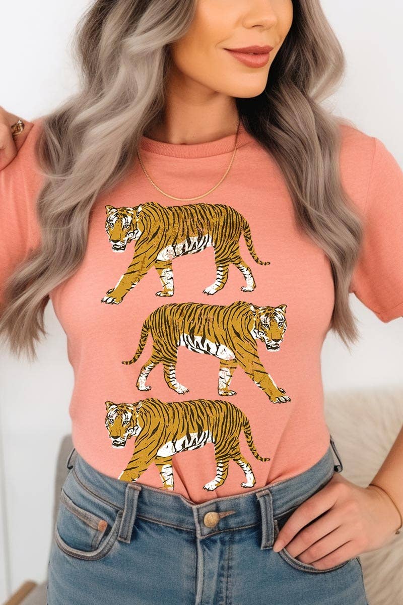 COLORBEAR – Engroshandel Grafisk t-shirt - Dame – Retro Tigers Grafisk T-shirt15