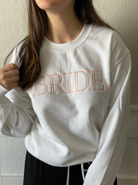 Bride Embroidered Sweatshirt for wholesale by AVintageJoy
