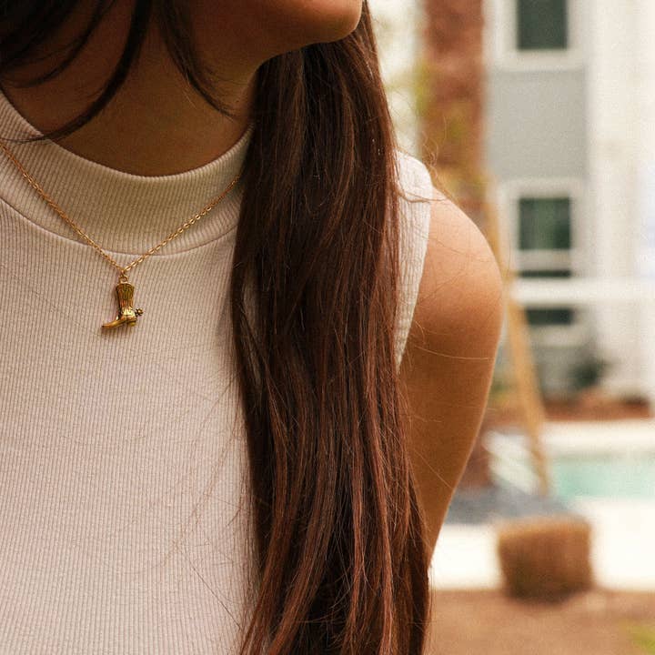 WJW - Wholesale Individual charm/pendant - Cowboy Boot Pendant5