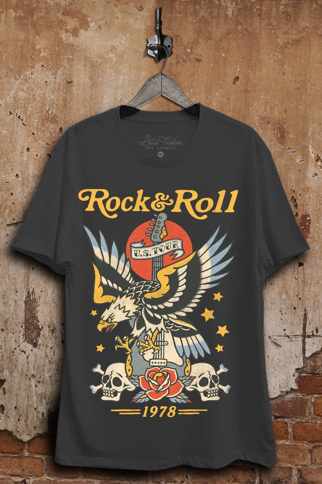 Lotus Fashion Collection - Wholesale T-Shirt (Graphic) - Women's - Rock & Roll Eagle Tattoo Graphic Top3