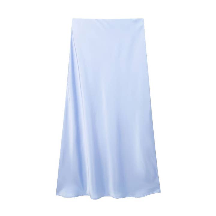 HIDDENBRAND - Wholesale Skirt - Women's - Office satin midi skirt 27 colors9