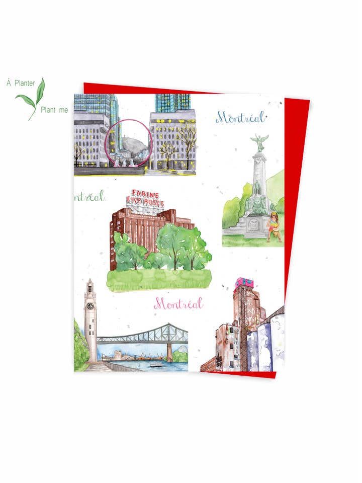 Attrazioni di Montreal, Biglietto d'Auguri con Semi Piantabili per la vendita all'ingrosso da parte di Hobeika Art