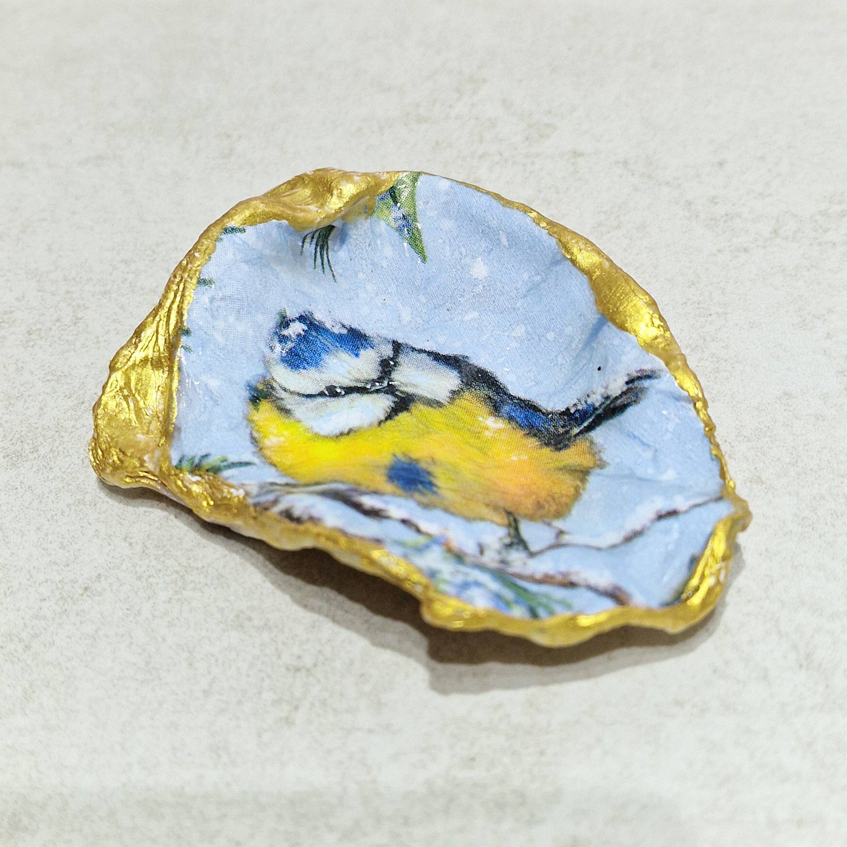 Bee my Oyster - Vendita all'ingrosso Portagioie - Portagioie invernale a forma di uccellino sulla neve, a forma di conchiglia d'ostrica3