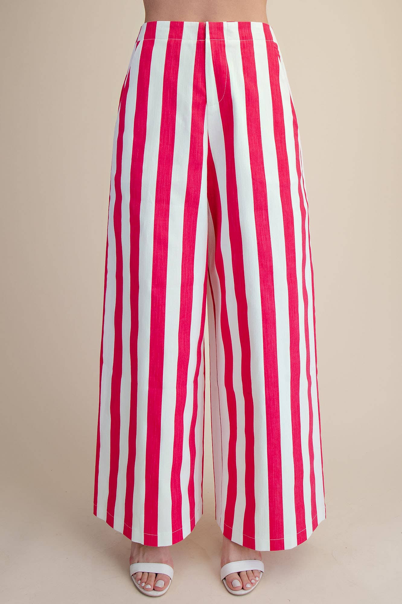 Glam - Wholesale Pants - Women's - Mid-Rise Wide Leg Stripe Pants3