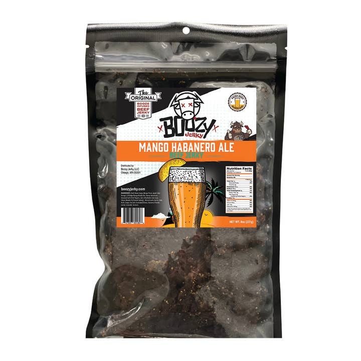Mango Habanero Ale Large 8oz "Growler Bag" for wholesale by Boozy Jerky