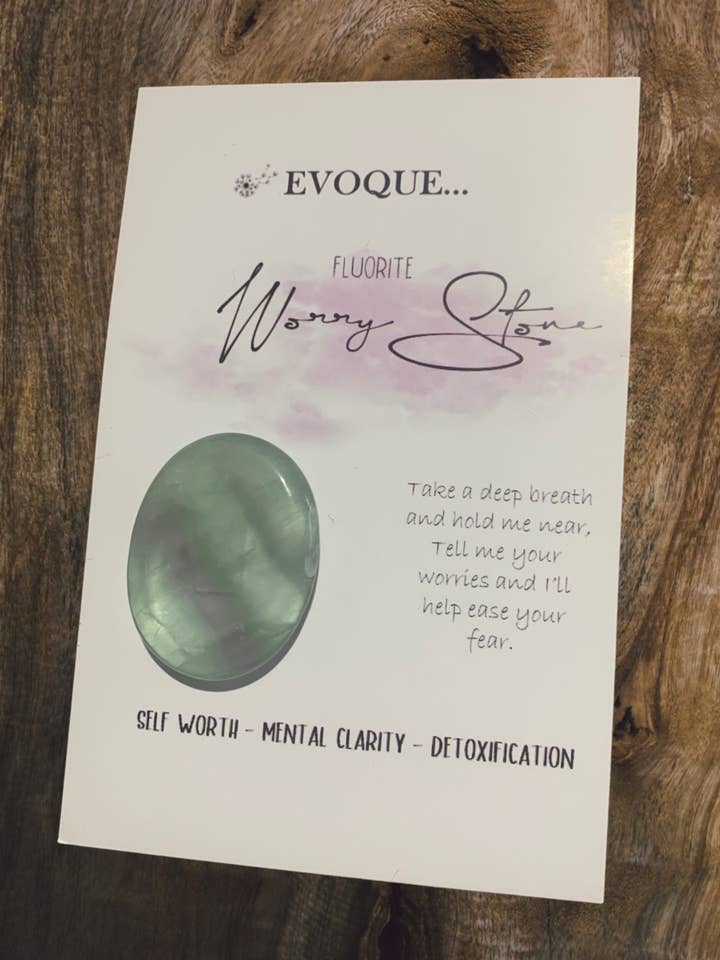 Worry Stone - Fluorite for wholesale by Evoque Gifts & Homewares