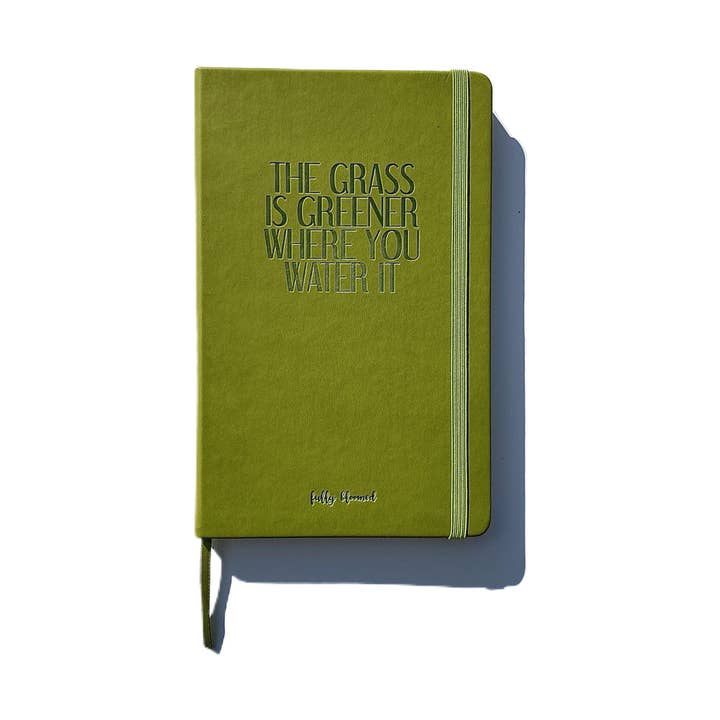 Fully Bloomed - Wholesale Journal/Diary - "The Grass is Greener Where You....... Vegan Leather Journal