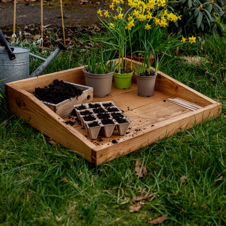 Wooden potting tray Gardener essential for wholesale by Timbit Wood Design