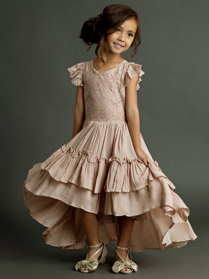 Kanten onderjurk in woestijnschelp voor wholesale door Joyfolie