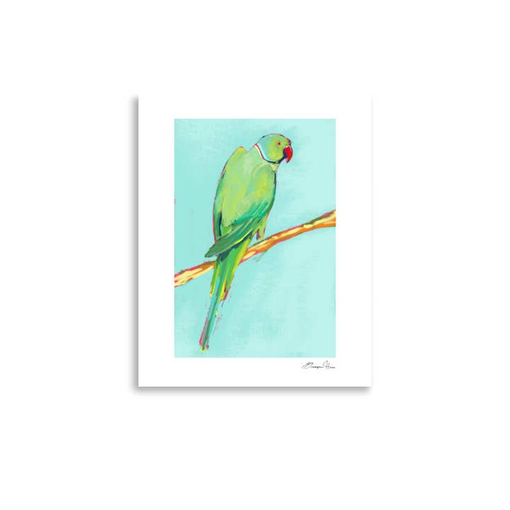 Ringneck Parrot Giclée Print for wholesale by BY GREY Design