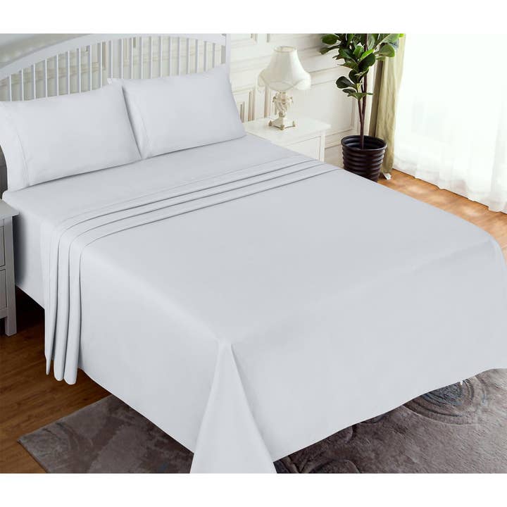Ruvanti - Wholesale Sheet Set - 100% Cotton Sheet Set, 4 Piece Percale Sheets, All Season11