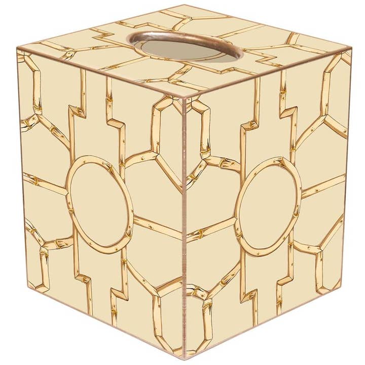 Marye-Kelley - Wholesale Tissue Box - TB8626-Ivory Pattern Tissue Box Cover