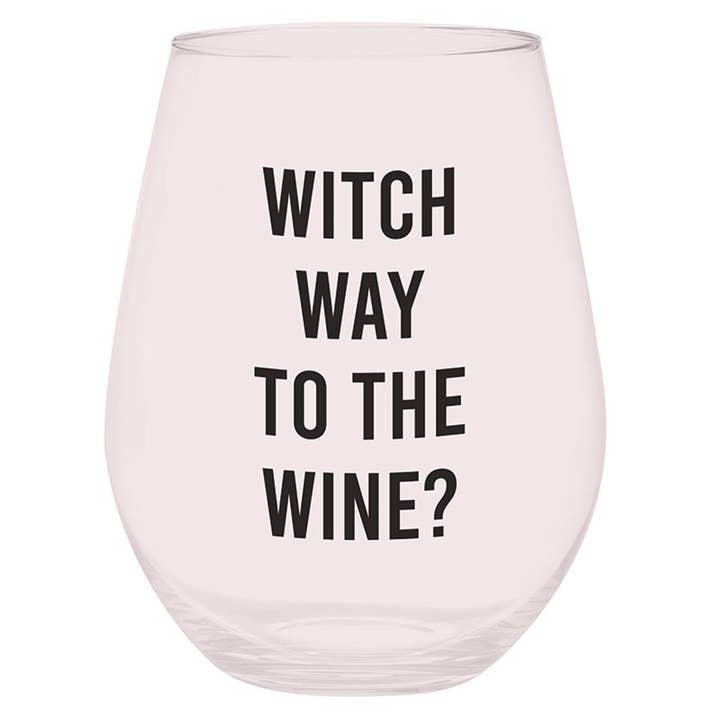 Wine Glass - Witch Way to the Wine for wholesale by Slant Collections by Creative Brands