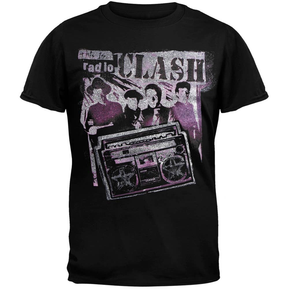 Official Store - Wholesale Screen Printed T-Shirt - Men's - The Clash - Radio Clash Men's T Shirt0