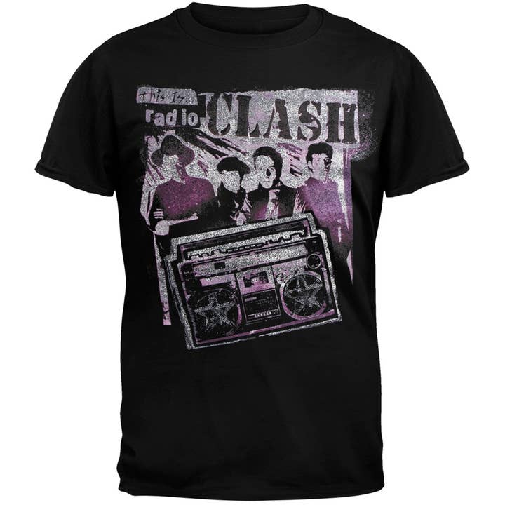 Official Store - Wholesale Screen Printed T-Shirt - Men's - The Clash - Radio Clash Men's T Shirt
