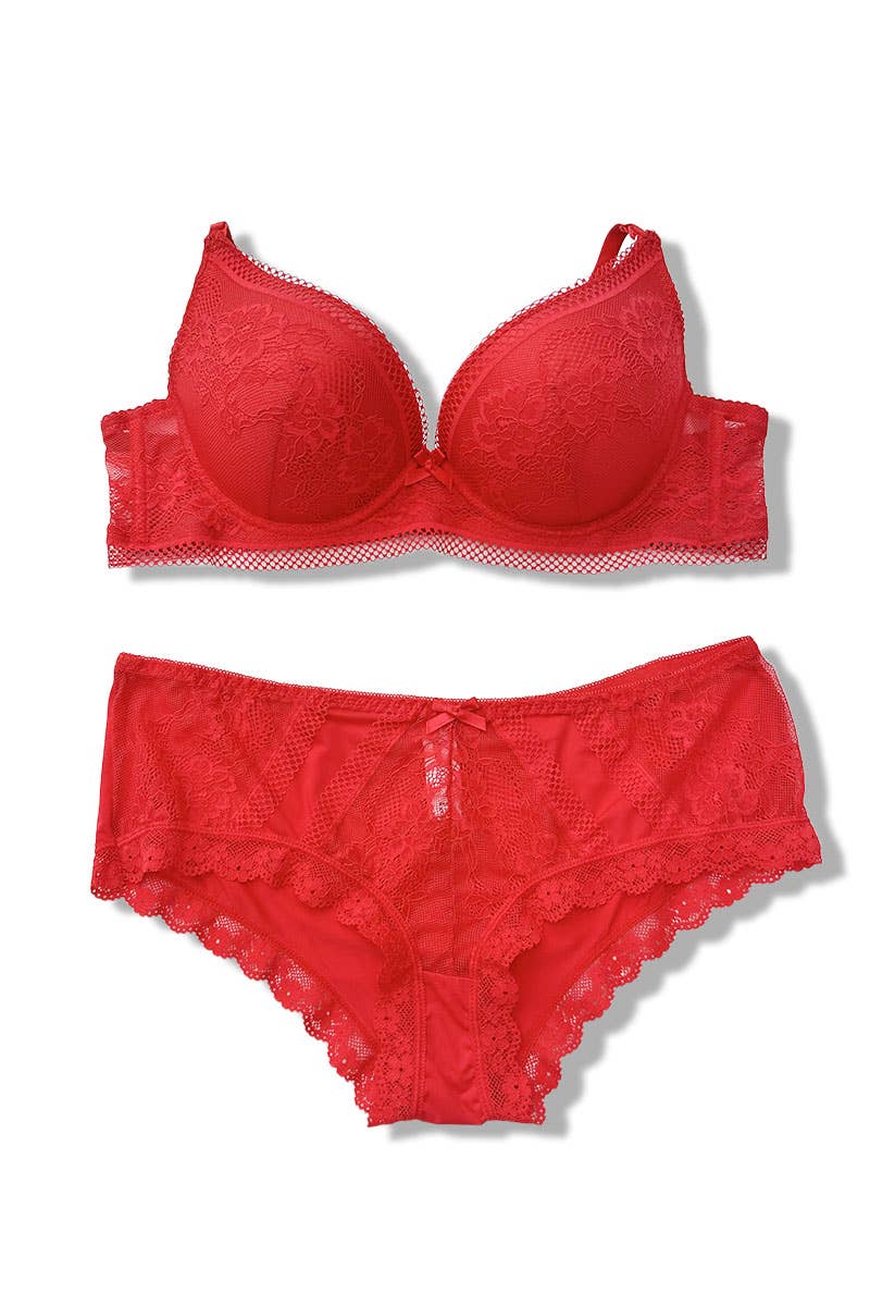Belle Com'Elle - Wholesale Lingerie Set - Women's - C Cup Bra + Panty Set/AZ160079