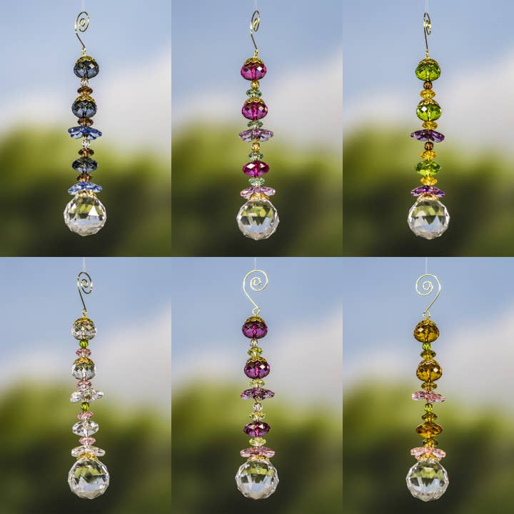 Zaer Ltd. International - Wholesale Ornament Set - 8" Long Acrylic Crystal Ball Hanging Decorative Ornaments