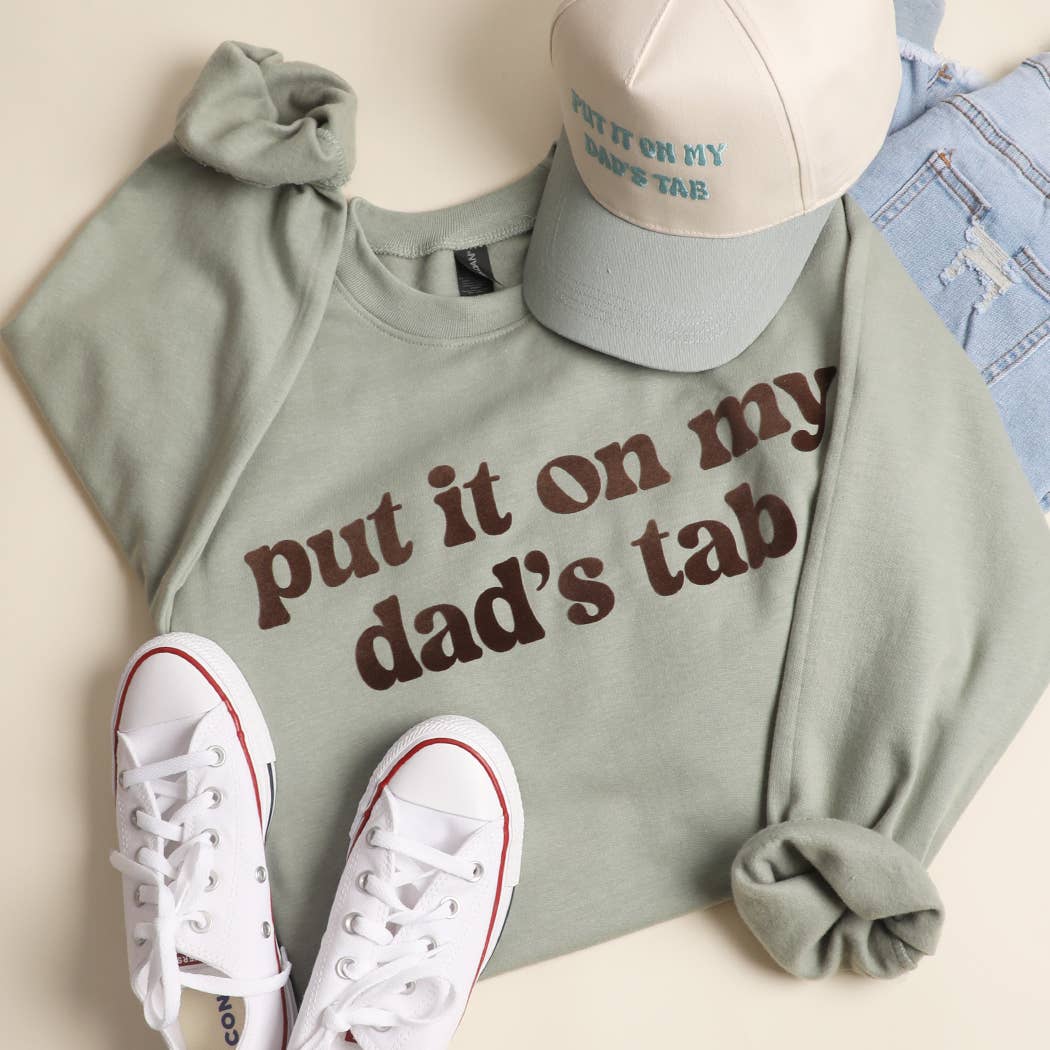 Fashion City - Wholesale Graphic Sweatshirt - Unisex - PUT IT ON MY DAD'S TAB MIDWEIGHT Crewneck Sweatshirt6
