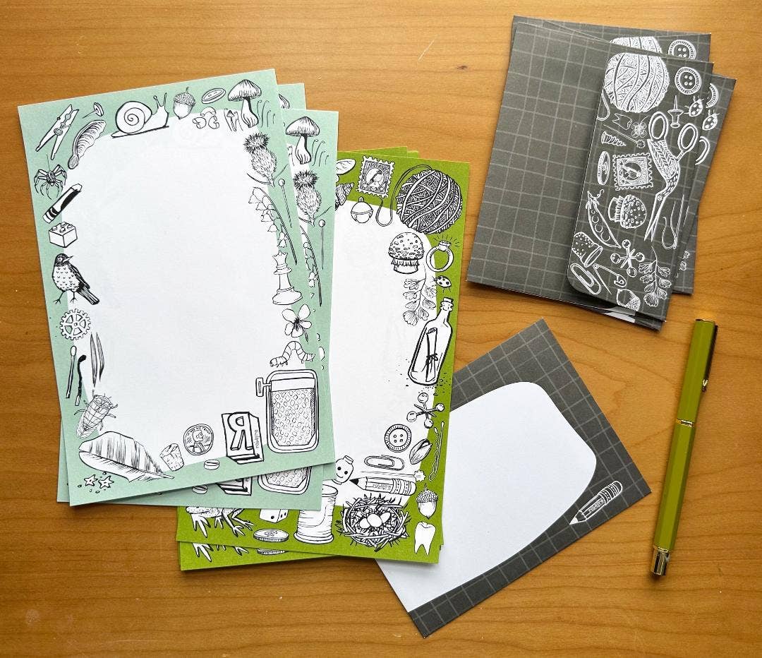 Robayre - Wholesale Stationery/Notecard Set - Tiny Treasures Stationery Letter Paper and Envelope Set5