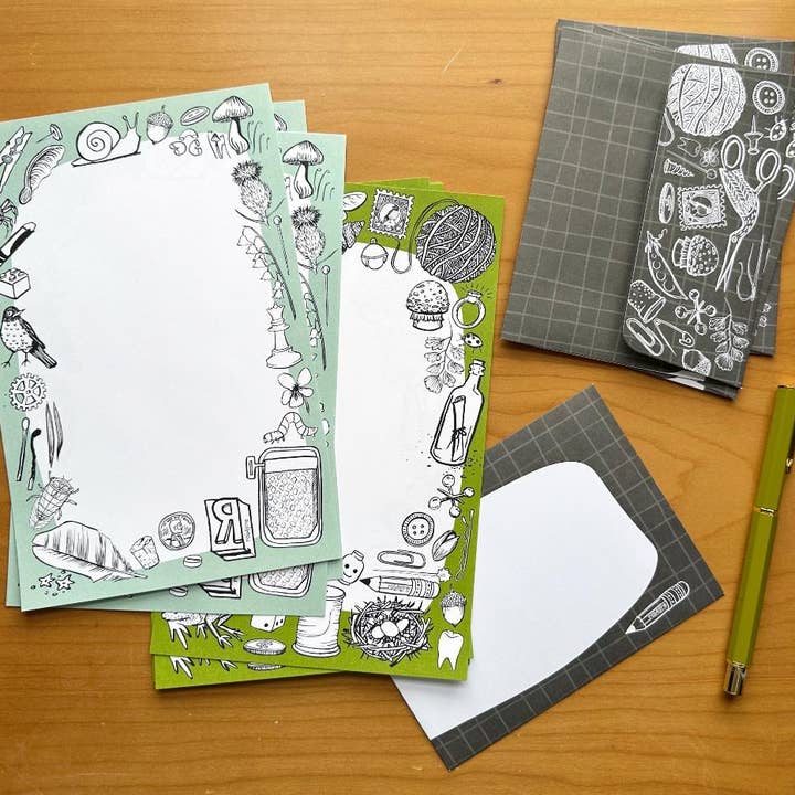 Robayre - Wholesale Stationery/Notecard Set - Tiny Treasures Stationery Letter Paper and Envelope Set5