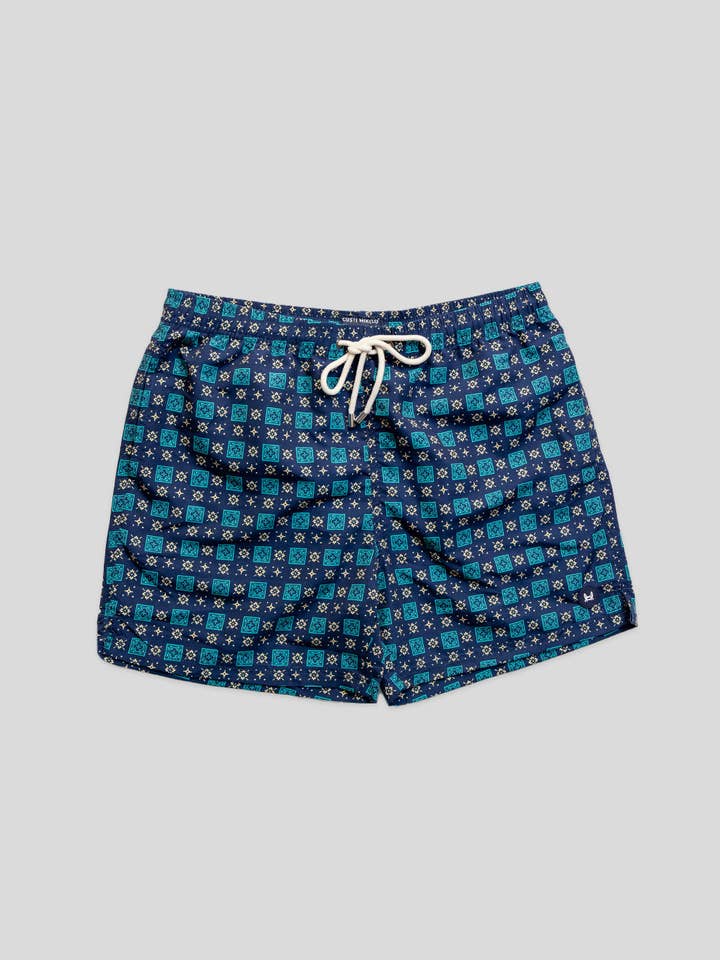 Custi Mikelo - Wholesale Swim Shorts - Men's - Floral Navy Swimsuit