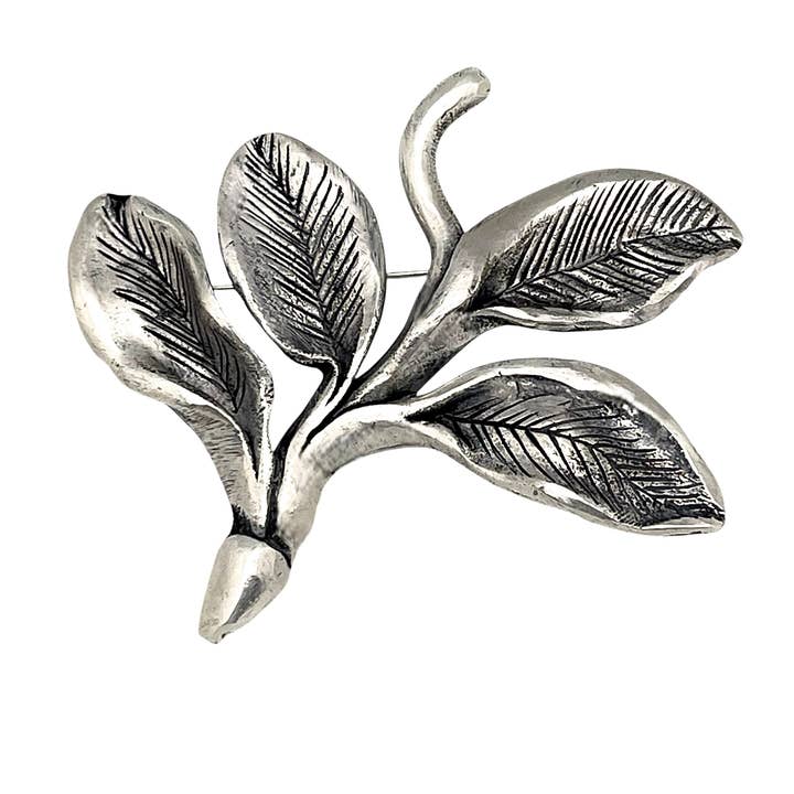 Renacer Brooch in 10µ silver vintage patina design by Gloria Mago for wholesale by Gloria Mago